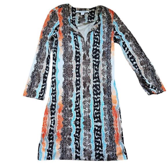 Diane Von Furstenberg Reina Oasis Snake Print Dress - Picture 1 of 12